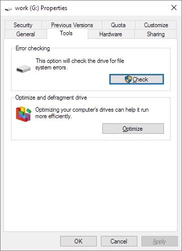 windows explorer untuk memperbaiki kartu sd